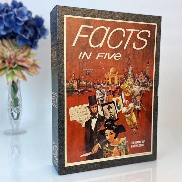 VINTAGE Strategy Game | Facts In Five | 3M Bookshelf Game - Picture 2 of 6
